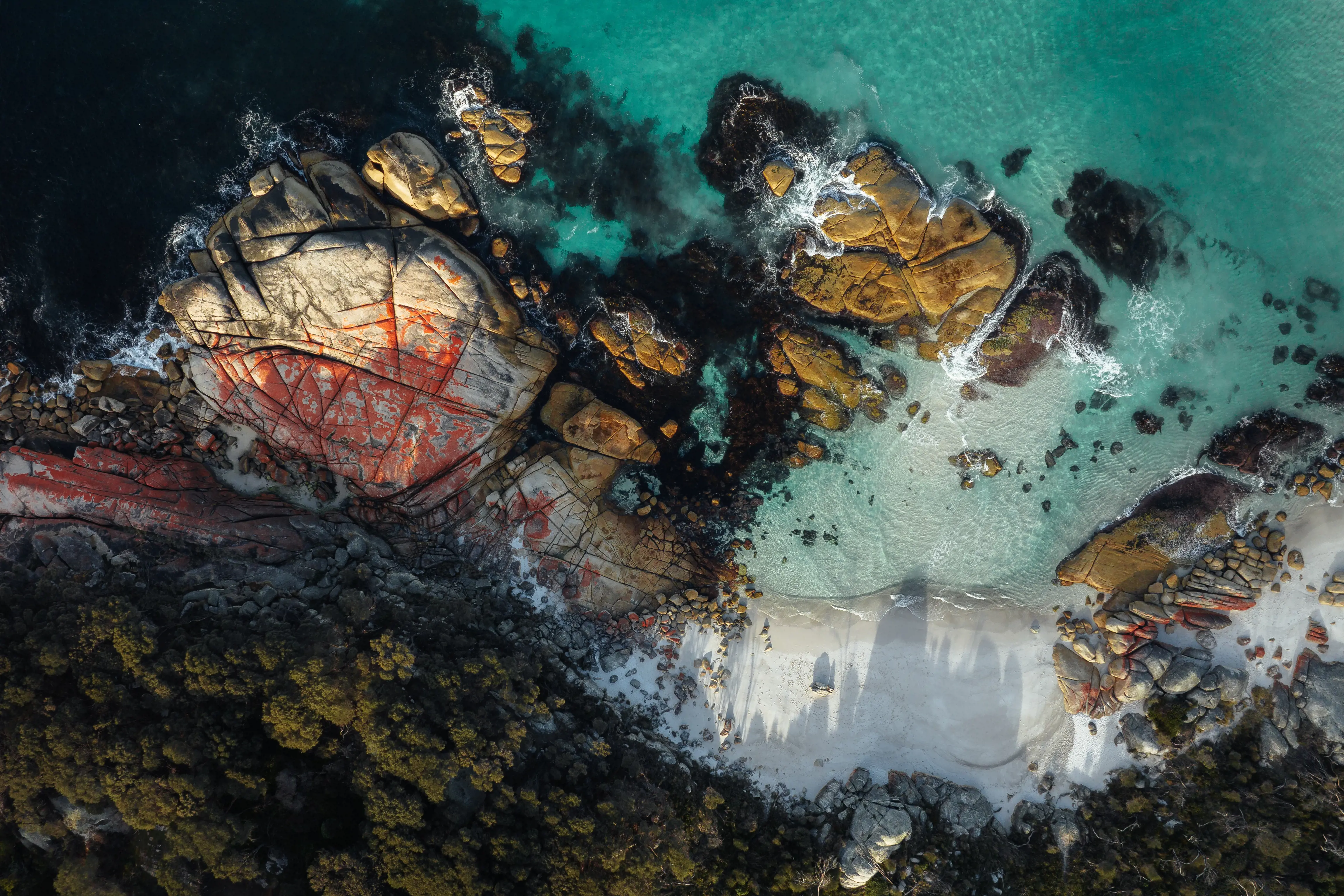 Aerial view of coastline