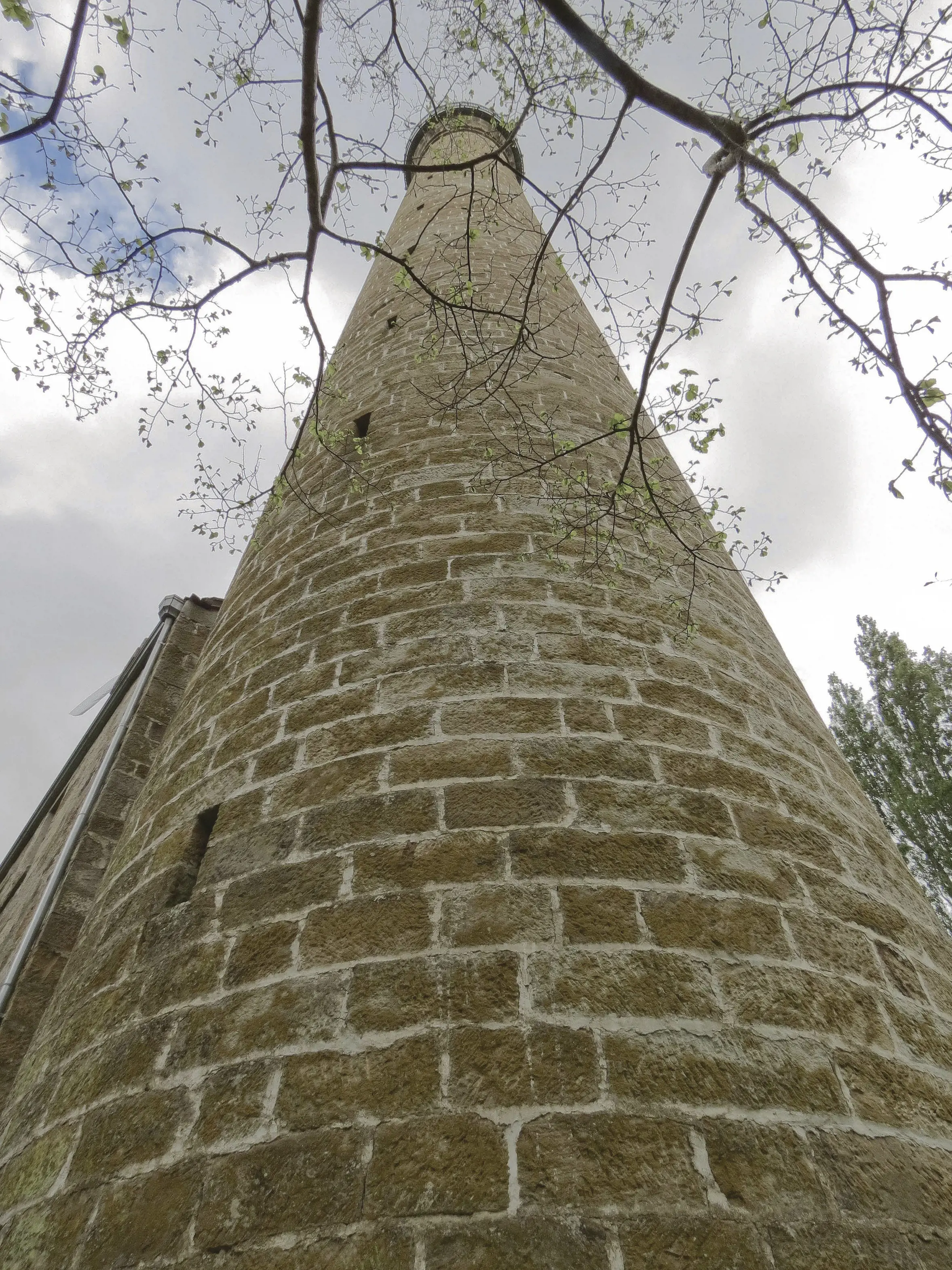 Exterior looking up at The Shot Tower, Taroona's most important landmark, and one of Tasmania's most historical industrial buildings.