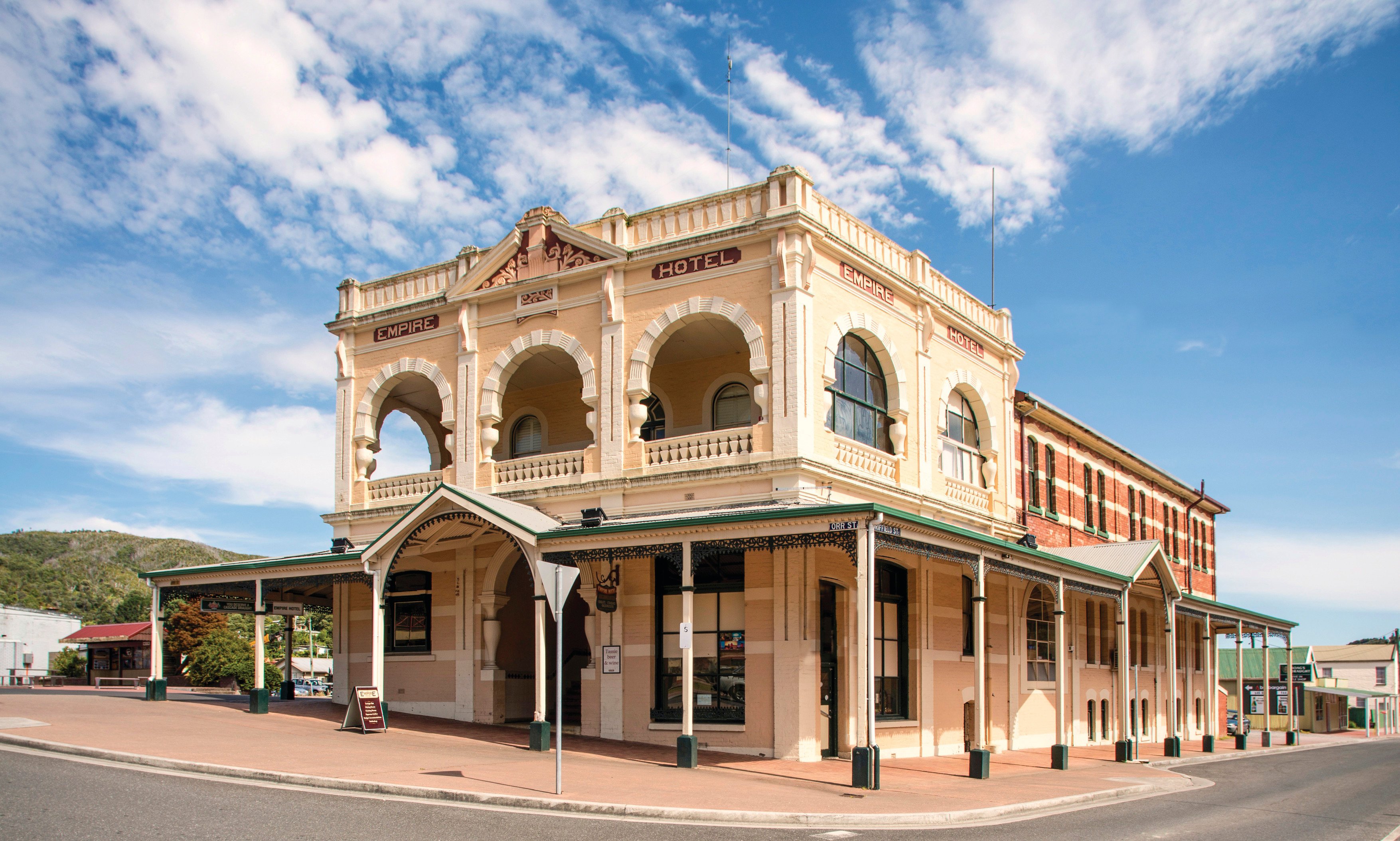 Exterior shot of Empire Hotel, Queenstown.