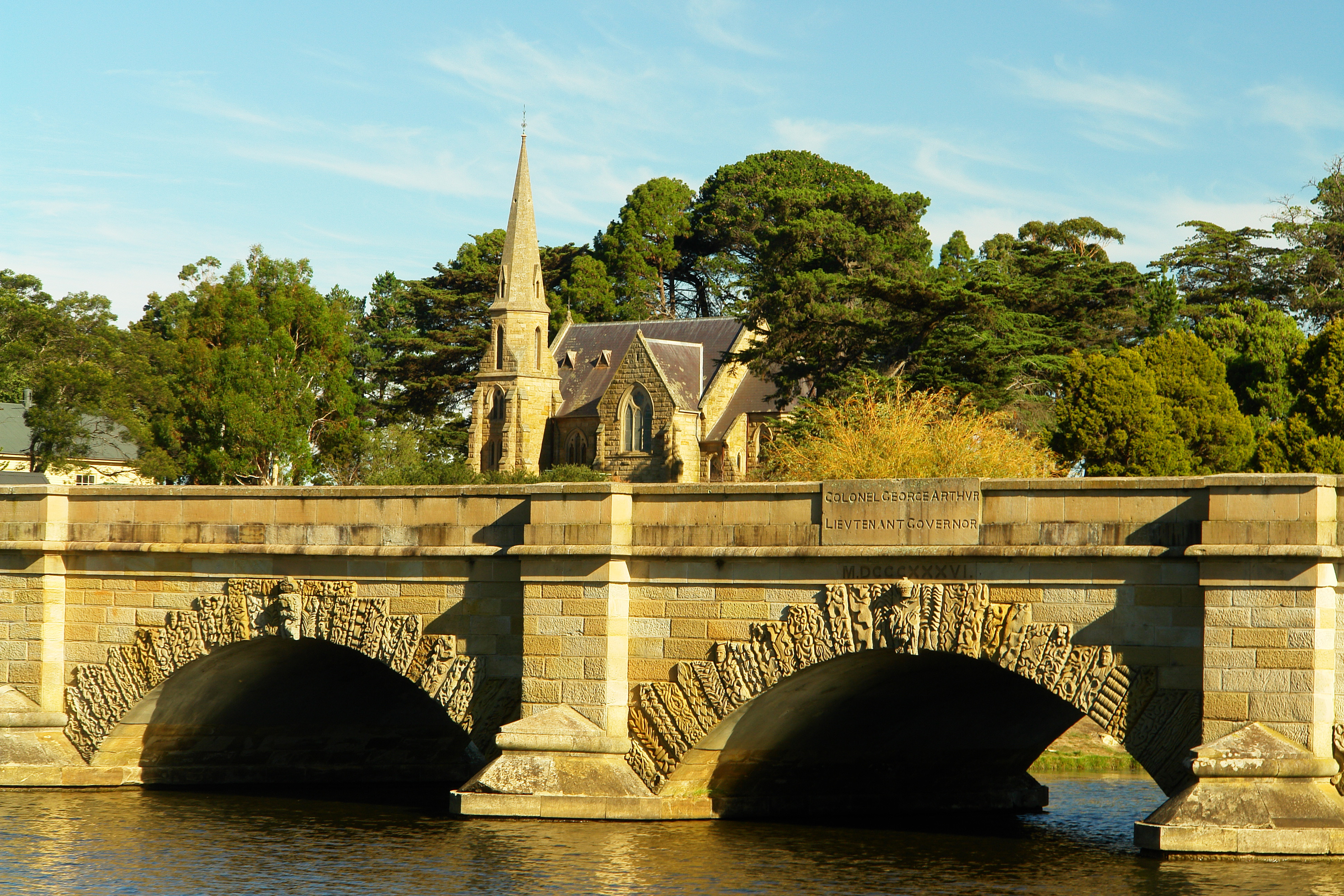 Exterior of Ross Bridge & Church.