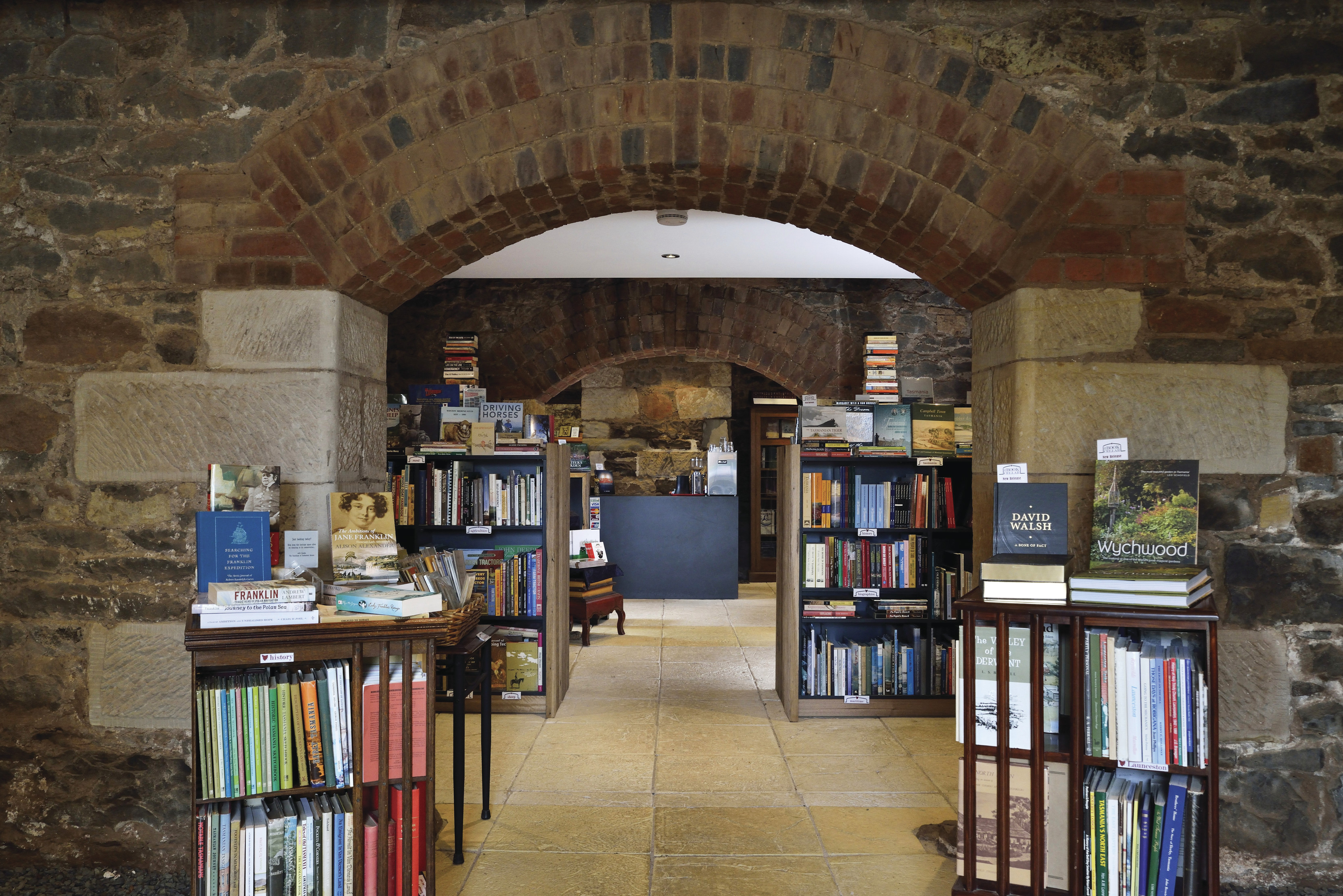 Interior of lots of old and new books at The Book Cellar.